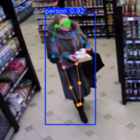 Fovea AI computer vision demonstration detecting a person's pose in a retail store